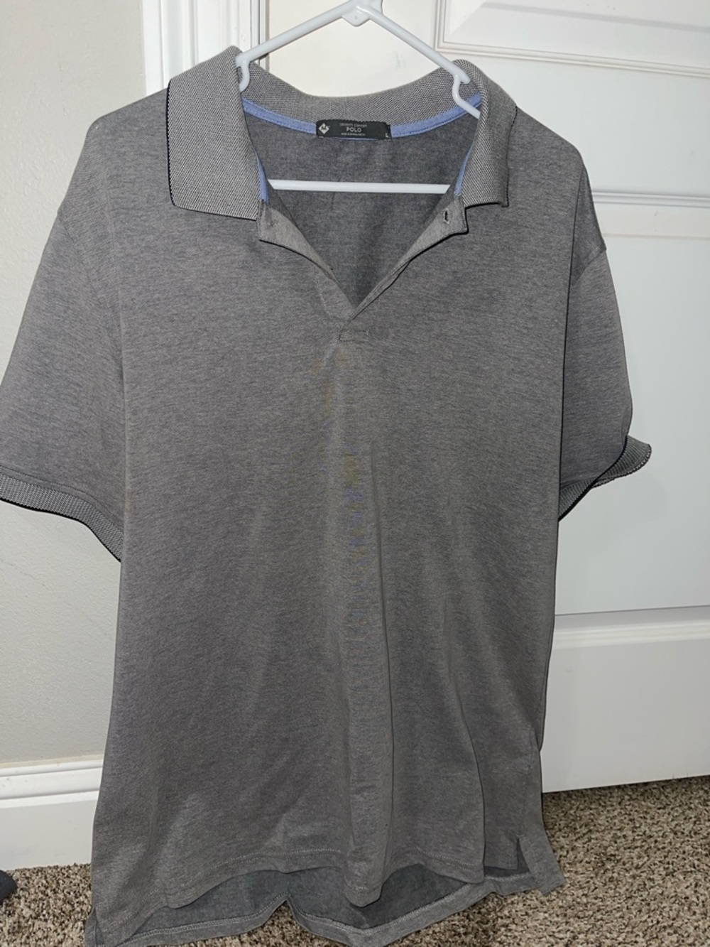 Gray Short-Sleeve Polo